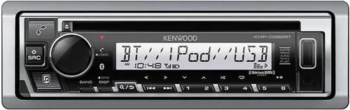 Vista 2 de Kenwood - Receptor de reproductor de CD estéreo USB AUX con Bluetooth para salpicadero, con Enrock Marine Dash Kit protector cubierta de radio, kit