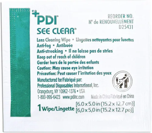 Vista 3 de See Clear Lens Cleaning Wipes - Toallitas limpiadoras para lentes de ojos, no rayan, no rayan, toallitas prehumedecidas, paquete individual, 6.5
