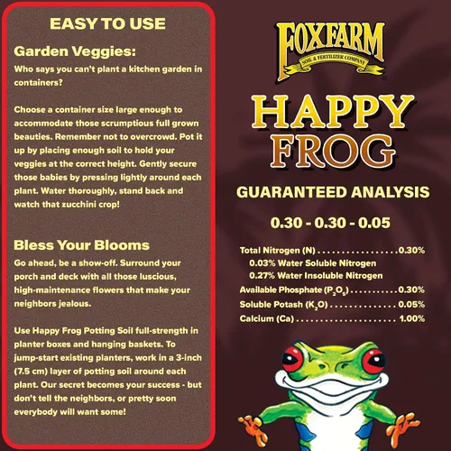 Vista 3 de FoxFarm FX14047 (2 pies cúbicos) tierra orgánica FoxFarm Happy Frog
