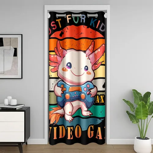 Vista 26 de Erosebridal Highland - Cortina opaca para puerta de vaca, con diseño de rosas para niños, niñas, niños, con animales salvajes del oeste