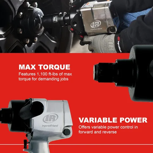 Vista 3 de Ingersoll Rand Llave de impacto neumática 271 de 1 pulgada, par máximo de 1100 pies-libras, súper resistente, empuñadura de pistola