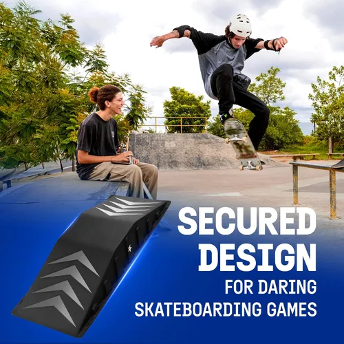 Vista 8 de Yes4All Single-Piece Skateboard Ramp, Bike Ramp, Skate Ramp - Design for Beginners, More Durable, Safe, Capacity 220Lbs