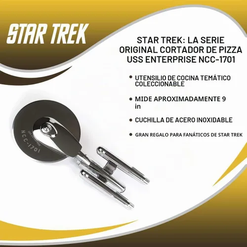 Vista 7 de Star Trek: The Original Series USS Enterprise NCC 1701 Cortador de Pizza Utensilio
