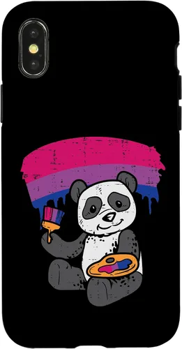 Vista 4 de iPhone 14 Panda Painting Animal LGBTQ Bisexual Flag Gay Pride Ally Bi Case