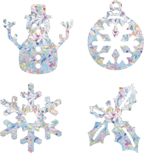 Vista 11 de GORGECRAFT 16 calcomanías de ángel para ventana, diseño de hadas, anticolisión, arco iris, para pájaros, pegamentos de huelga de pájaros, película