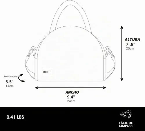 Vista 3 de Built Bolso acolchado de poliéster resistente al agua, ligero aislado y reutilizable con correa ajustable desmontable, diseño de guingán de bosque
