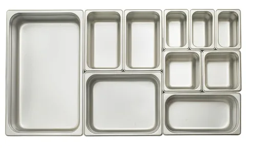Vista 2 de Winco Bandeja de vapor antiatascos, 1/4 x 2-1/2 pulgadas, calibre 24