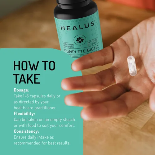 Vista 4 de Healus Suplemento posbiótico a base de tributirina biótica completo. Absorción avanzada patentada. Butirato para la salud intestinal. Cápsulas