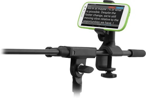 Vista 5 de IK Multimedia iKlip Xpand Mini soporte para micrófono con soporte para teléfono, compatible con teléfonos inteligentes iPhone y Android de 3.5" a