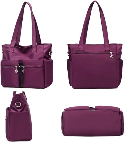 Vista 6 de Bolsos casuales para mujer, bolsos de hombro, bolsos de nailon suave