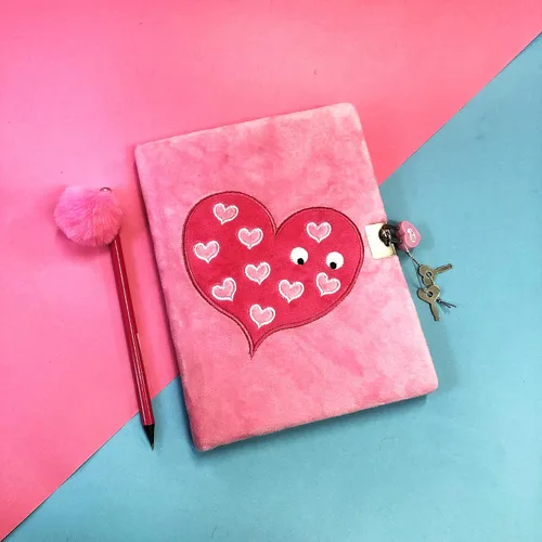 Vista 4 de Tinc SGJOURPK - Diario con cerradura A5 Snuggly Soft Touch, color rosa Rosado