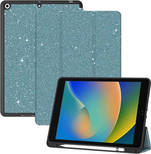 Vista 16 de Compatible con iPad de 10.2 pulgadas, Funda de 9ª/8ª/7ª Generación (2021/2020/2019) con Soporte para Lápiz/Parte Trasera de TPU Suave con Función