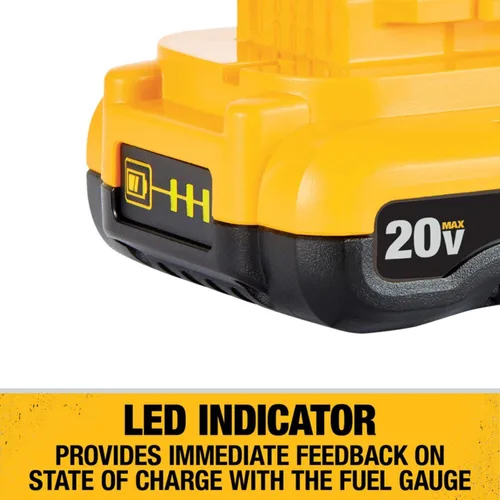 Vista 6 de DEWALT Paquete de batería de 20V MAX con cargador, 3 Ah, tiempo de funcionamiento extra largo (DCB230C)