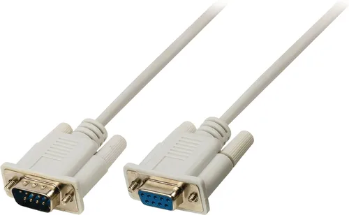 Vista 2 de Valueline Serial Extension Cable D-Sub 9-pin male-d-sub 9-pin hembra 2,00 m marfil [VLCP52010I20]