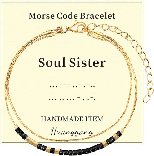 Vista 24 de Regalos inspiradores para mujeres, pulseras con código morse, mensaje secreto para hija, mamá, mejor amiga, profesora, día de la madre, día de San
