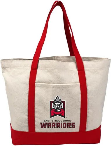 Vista 414 de Campus Lab Bolsa de lona con logotipo primario colegiado con bolsillo externo, bolsa de hombro reutilizable para ir de compras, playa Águilas A&m