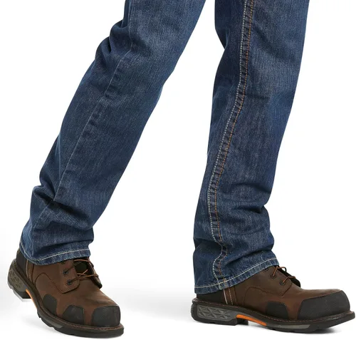 Vista 6 de Jeans para hombre Ariat, no Inflamable M5, ajuste entallado, corte recto