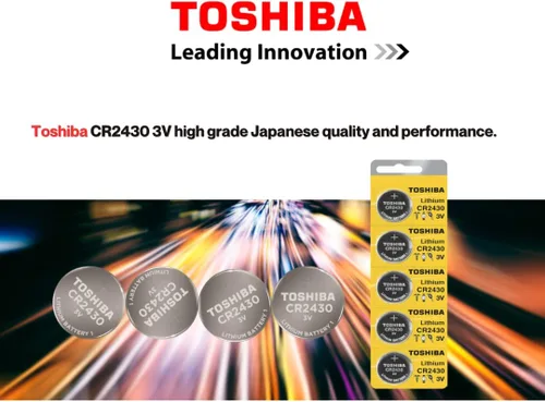 Vista 3 de Toshiba Batería CR2430 3V Litio Moneda Celda (4 Baterías)