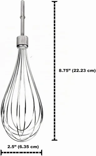 Vista 2 de Univen Batidora de mano de acero inoxidable Pro compatible con KitchenAid KHMPW