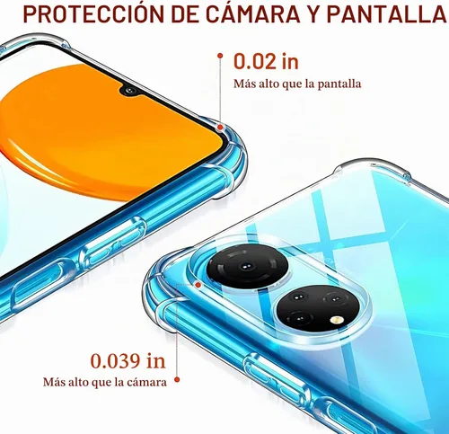 Vista 3 de USTIYA Caso para Honor X7 Clear TPU Cuatro Esquinas Cubierta Protectora Transparente Suave Funda
