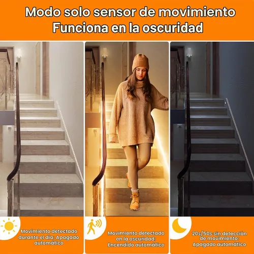 Vista 3 de LAFULIT Kit de luces para debajo del gabinete con sensor de movimiento