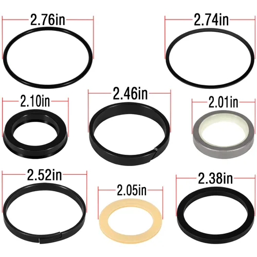 Vista 7 de Kit de sello de cilindro hidráulico G109456 G105550 1543253C1 Varilla: 1.5"; Orificio: 2.5 "para Caso Retroexcavadora Cargador 350 580B 580C 580F