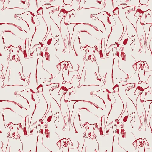 Vista 15 de Surface Style Papel tapiz autoadhesivo con diseño de garabatos de perro, negro/blanco