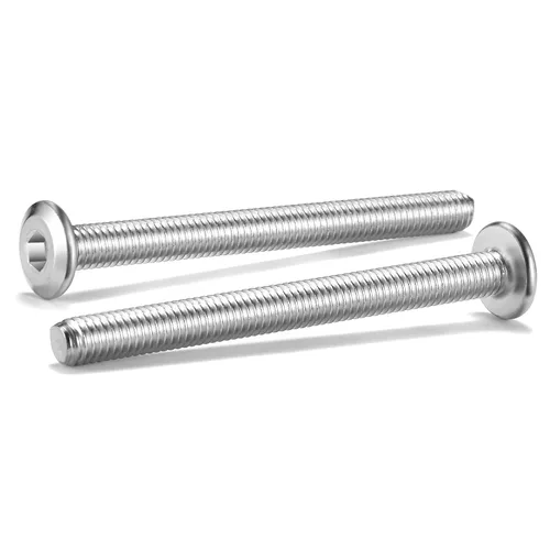 Vista 18 de 20 tornillos hexagonales de cabeza plana M5 x 0.236 in, acero inoxidable 304 18-8, rosca completa (con llave hexagonal)