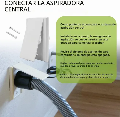 Vista 4 de Placa de cubierta de válvula de entrada de pared de vacío central estándar