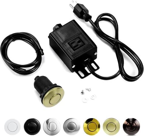 Vista 11 de CLEESINK - Kit de interruptor de aire para la parte superior del fregadero para eliminación de basura (2.5 pulgadas, negro)