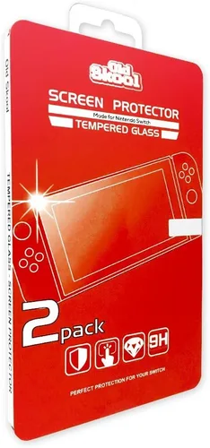 Vista 5 de Old Skool Protector de pantalla de vidrio templado para Nintendo Switch 2017 (2 unidades) HD Shield con película antiburbujas y antihuellas