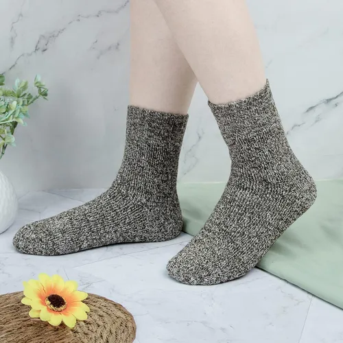 Vista 6 de YSense 5 Pairs Womens Wool Socks Thick Knit Warm Winter Socks Cozy Comfy Socks Gifts for Women