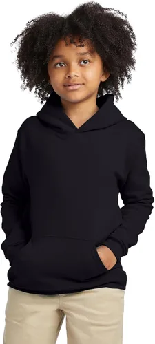 Vista 6 de Hanes Sudadera con capucha EcoSmart de forro polar para niños, sudadera con capucha para niños, sudadera sin botones Ceniza