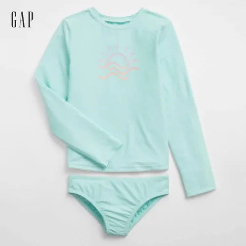 Vista 3 de GAP Girls' Swim Two Piece Rashguard