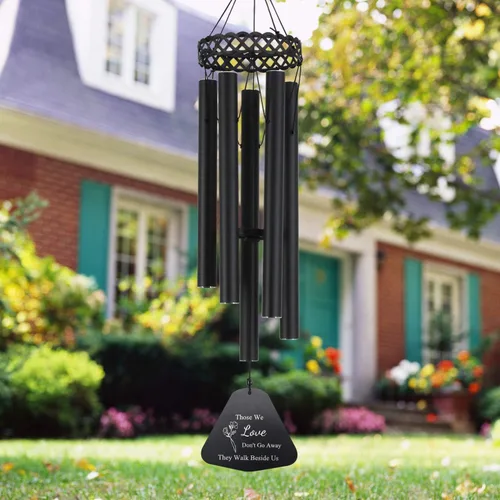 Vista 6 de ASTARIN Campanillas de viento conmemorativas para la pérdida de un ser querido, personalizadas, en memoria de campanillas de viento como regalos