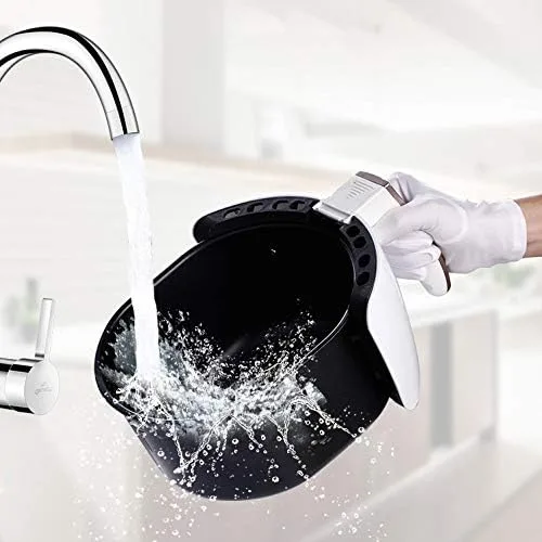 Vista 5 de Freidora de aire sin aceite de 3.8L Sartén eléctrica multifunción Uso doméstico Control inteligente de temperatura Utensilios de cocina