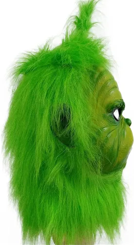 Vista 3 de Green Mask Costume Cosplay Halloween Christmas Monster Rolepaly Latex Masks Party Props Adult Man Women Full Head