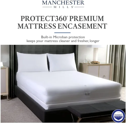 Vista 6 de Protect360 Premium - Funda y protector de colchón – Matrimonial, protección del producto Microban, poliéster de punto, impermeable, prevención