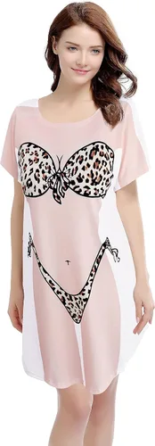 Vista 6 de Bellady Lady's Fun Wear - Camiseta con estampado de bikini rosa intenso