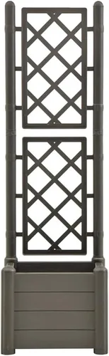Vista 5 de vidaXL Cama elevada para jardín con enrejado, cama elevada para flores y plantas, maceta con orificio de drenaje, uso en exteriores e interiores