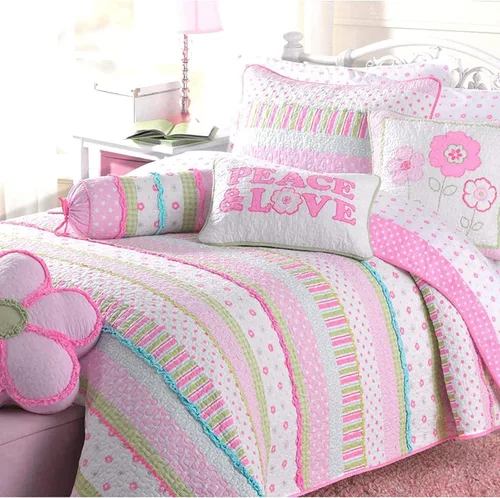 Vista 12 de Orchid Lola - Juego de edredón reversible de 100 % algodón para niños y niñas, diseño de flores