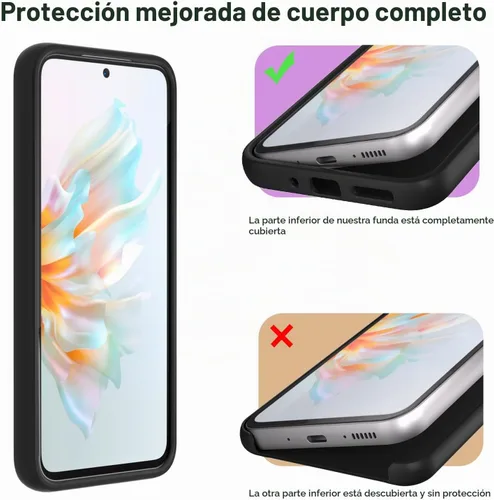 Vista 3 de Funda para Galaxy A54 5G de 6.4 pulgadas, silicona líquida suave protectora y forro de microfibra antiarañazos, a prueba de golpes, compatible