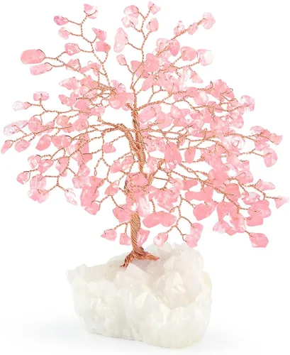Vista 15 de Árbol de la Vida de Cristal de Gemas de Chakra Hecho a Mano, Amatista Natural con Base de Racimo de Amatista, Decoración Feng Shui Bonsái Árbol
