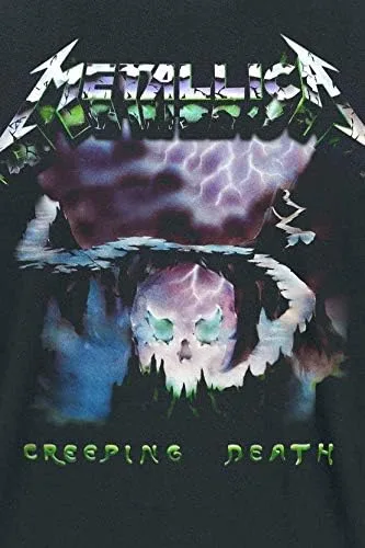 Vista 3 de Metallica Creeping Death - Camiseta ajustada para hombre, color negro