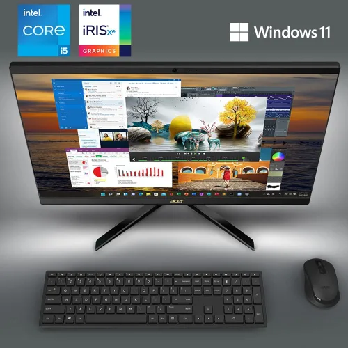 Vista 3 de acer Aspire C27-1700-UA91 AIO - Escritorio Pantalla IPS Full HD de 27 pulgadas Intel Core i5-1235U de 12ª generación Gráficos Intel Iris Xe