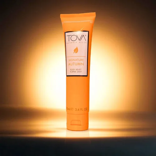 Vista 4 de Tova Signature Autumn Body Velvet Loción – Crema corporal botánica nutritiva para mujeres – Aroma floral ámbar – Hecho en Estados Unidos y libre