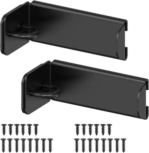 Vista 12 de Cerradura de puerta corredera de 90 grados, pestillo de hasp de ángulo recto de seguridad, pestillo de puerta para puerta corredera apto para Negro
