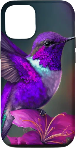 Vista 27 de Funda púrpura para iPhone XR para colibrí