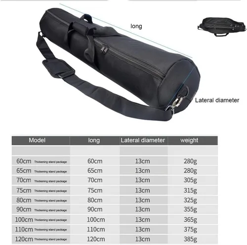Vista 9 de Bolsa de transporte para trípode de 15.7-47.2 in, trípode impermeable, almacenamiento de transporte de viaje con correa de hombro acolchada y asa
