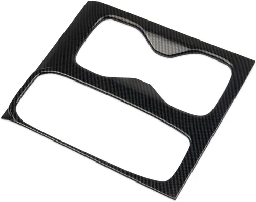 Vista 4 de Cubierta de panel de portavasos para consola central de fibra de carbono para Nissan Frontier 2022-2026